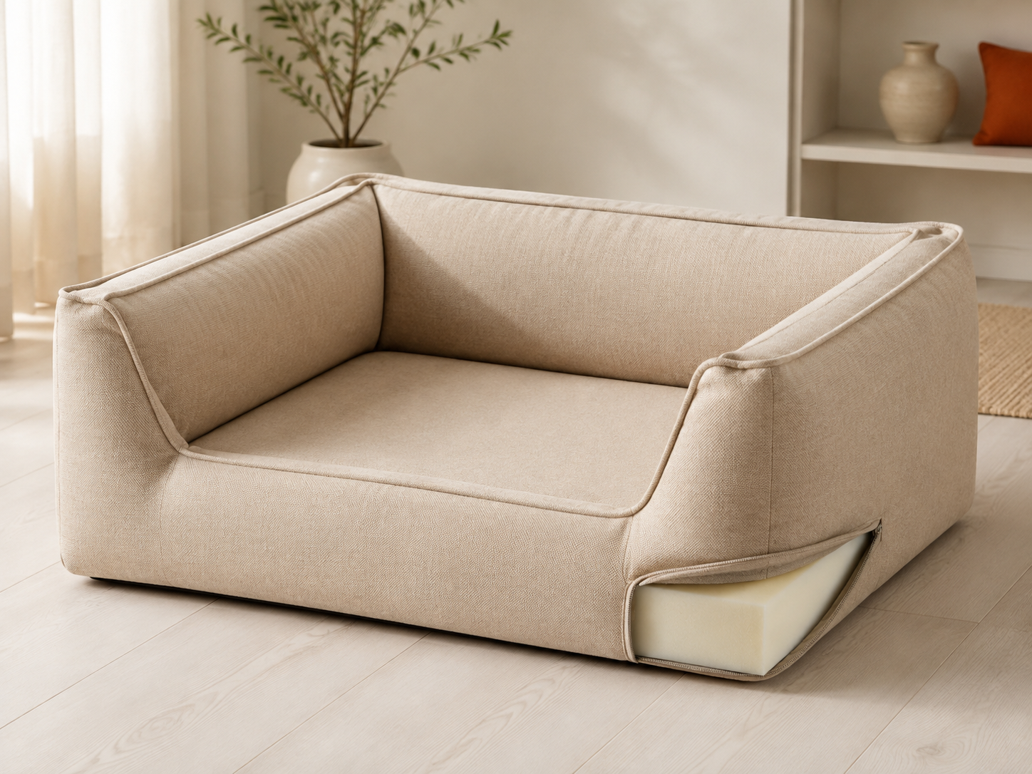 Cama Ortopédica para Cachorros Grandes 90x70 com Espuma de Ovo